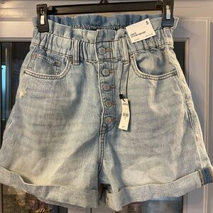 Express shortie extreme high rise shorts